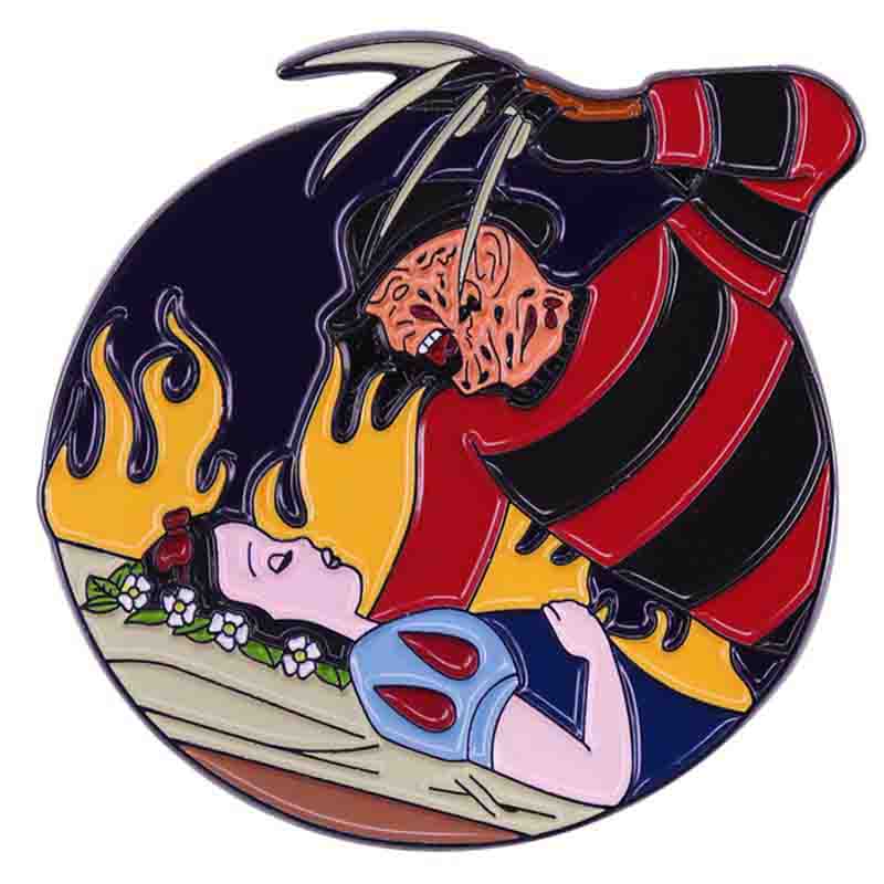 Movies Enamel Pins - Freddy Krueger Snow White mashup