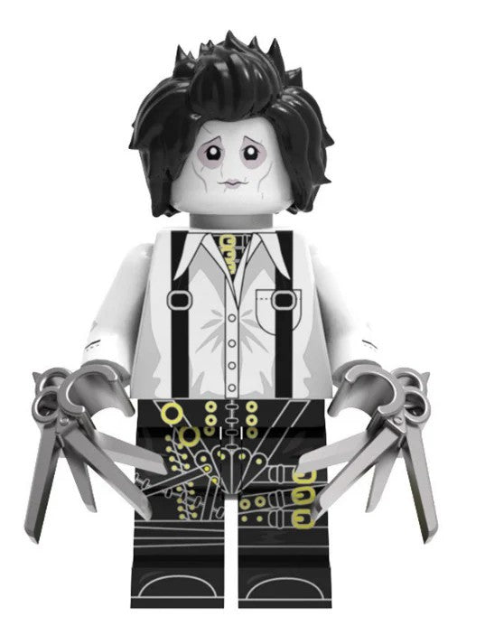 Movies Lego Custom Minifigure - Edward Scissorhands  – White Outfit Variant