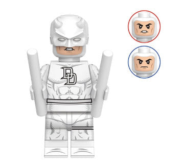 Marvel Lego Custom Minifigure - Daredevil (White-Suit)