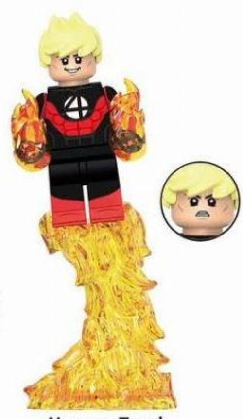 Marvel Lego Custom Minifigure - Fantastic Four Human Torch 8