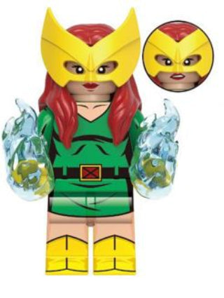 Marvel Lego Custom Minifigure - Jean Grey (Phoenix)