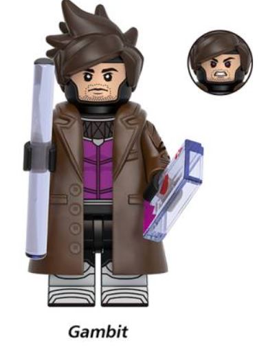 Marvel Lego Custom Minifigure - Gambit