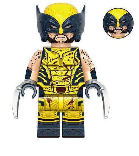 Marvel Lego Custom Minifigure - Wolverine Battle Damaged
