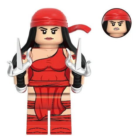 Marvel Lego Custom Minifigure - Elektra 2