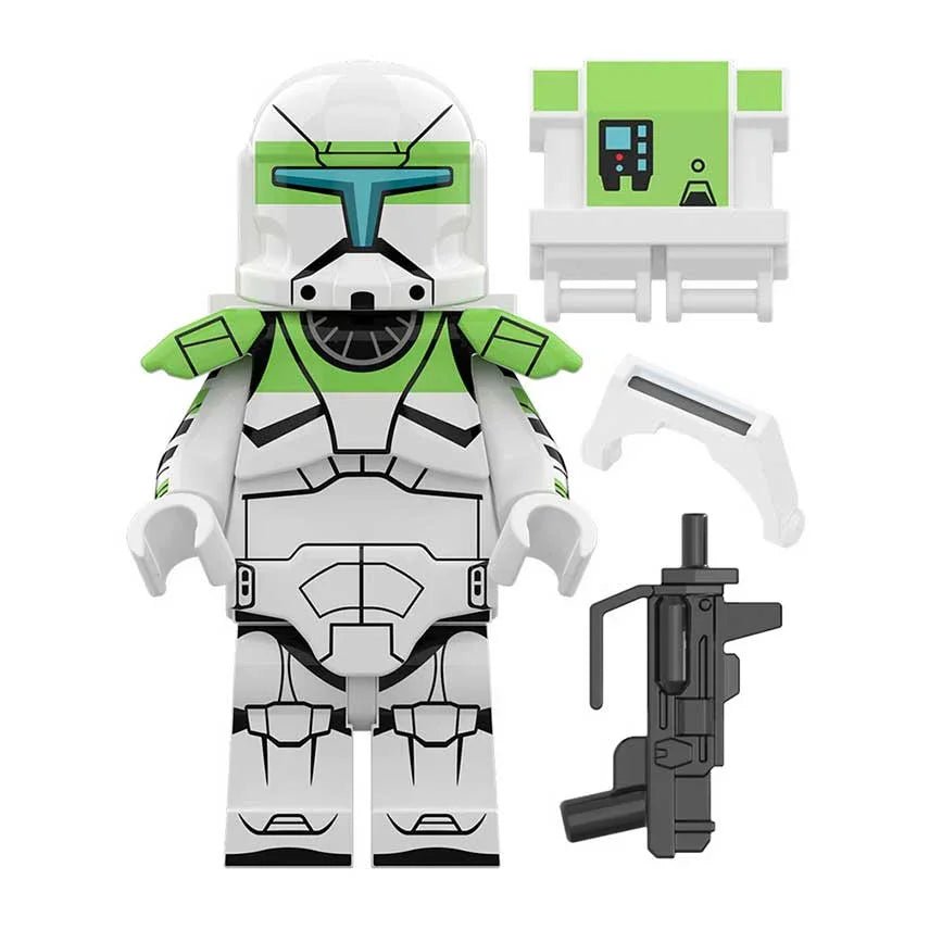Star Wars Lego Custom Minifigure - Green Commando Clone Trooper