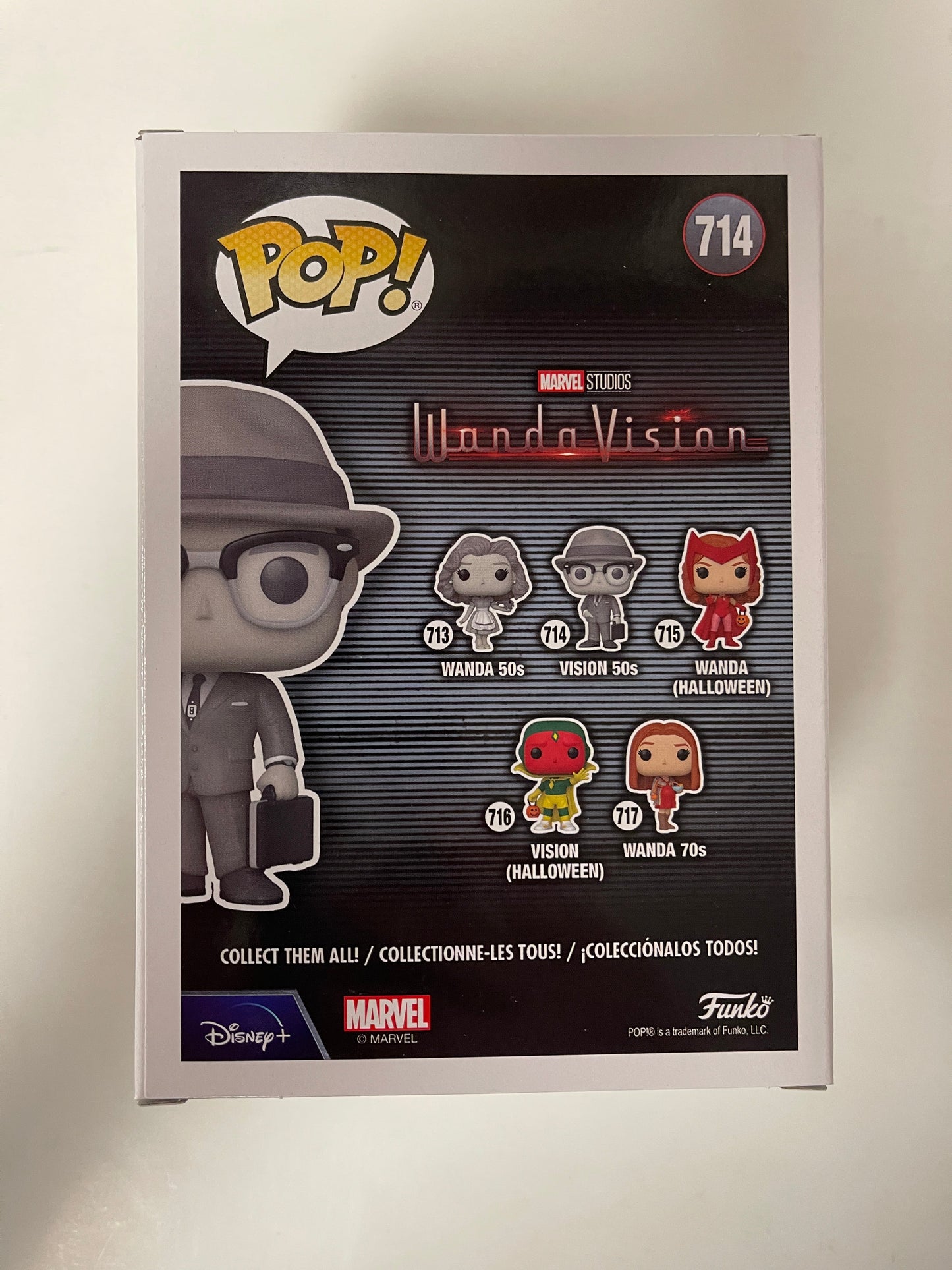 Marvel Funko Pop! - 50’s Black & White (B&W) Vision #714 WandaVision 2021 Disney +