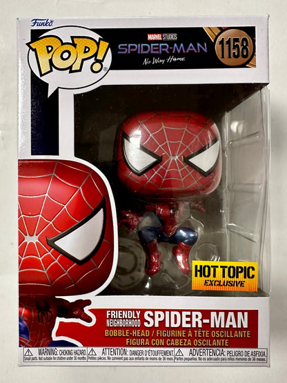 Marvel Funko Pop! - Metallic Friendly Neighborhood Spider-Man #1158 No Way Home 2022 Exclusive