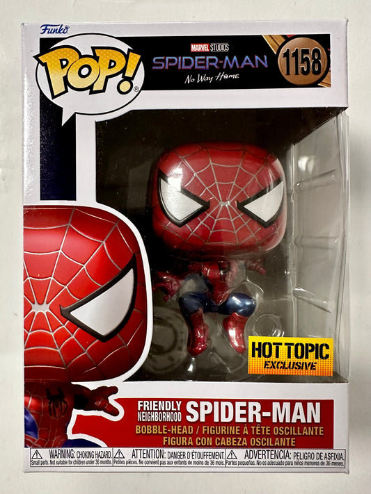 Marvel Funko Pop! - Metallic Friendly Neighborhood Spider-Man #1158 No Way Home 2022 Exclusive