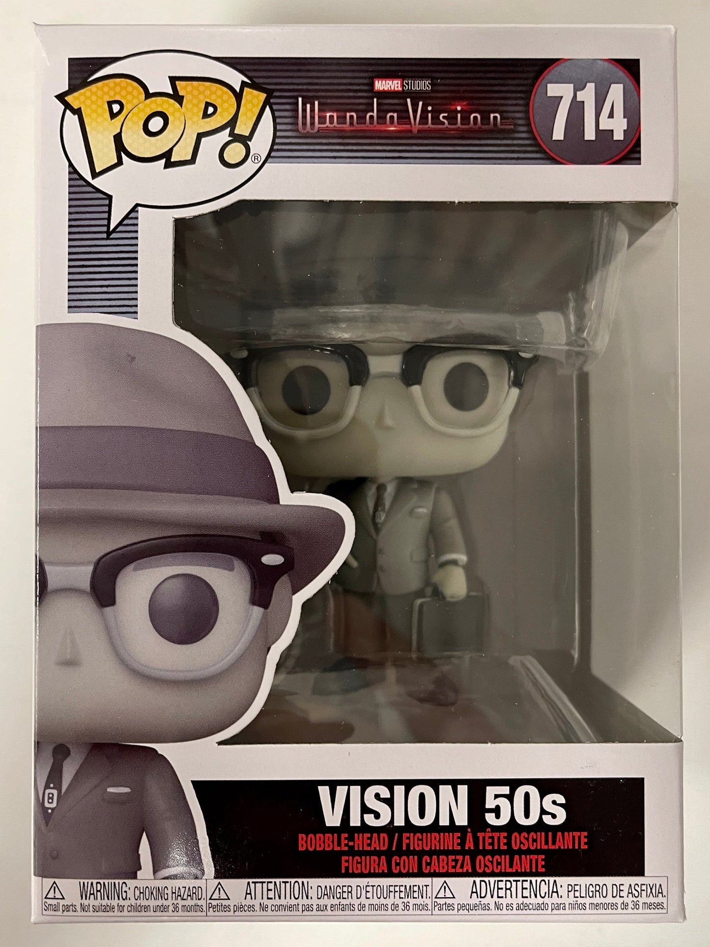Marvel Funko Pop! - 50’s Black & White (B&W) Vision #714 WandaVision 2021 Disney +