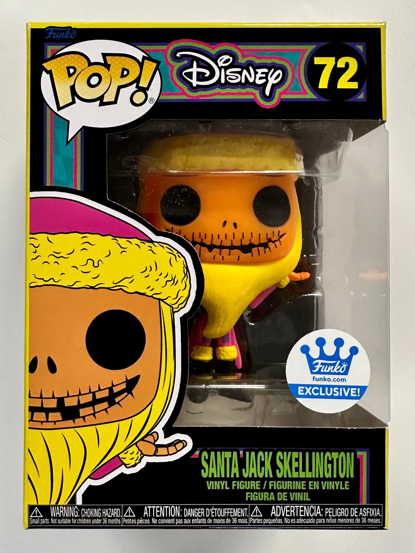 Disney Funko Pop! - Santa Jack Skellington #72 NBC 2022 Exclusive Black Light