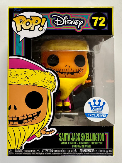 Disney Funko Pop! - Santa Jack Skellington #72 NBC 2022 Exclusive Black Light