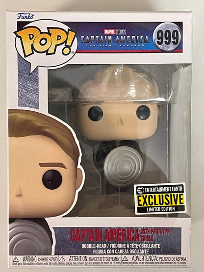 Marvel Funko Pop! - Captain America With Prototype Shield #999 The First Avenger EE Exclusive 2022