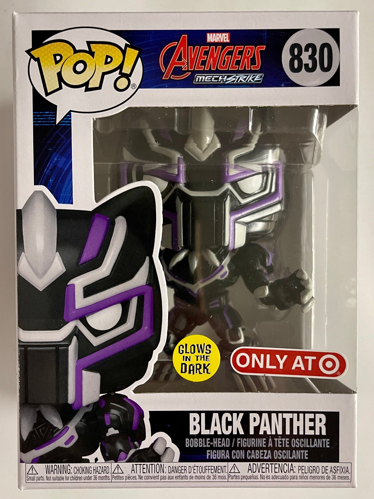Marvel Funko Pop! - Black Panther #830 Avengers MechStrike Glow Target Exclusive