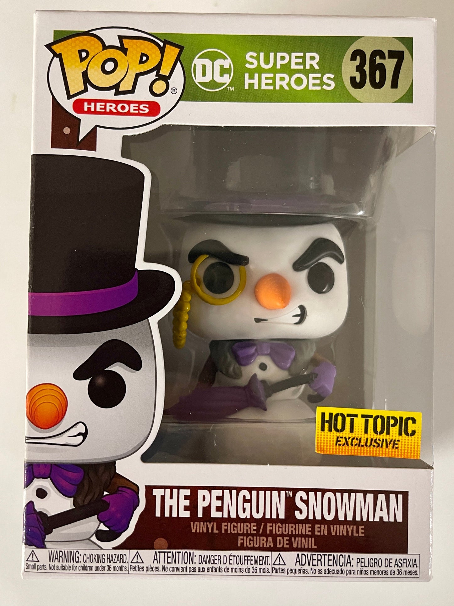 DC Funko Pop! - The Penguin Snowman #367 Hot Topic Holiday Vaulted Exclusive