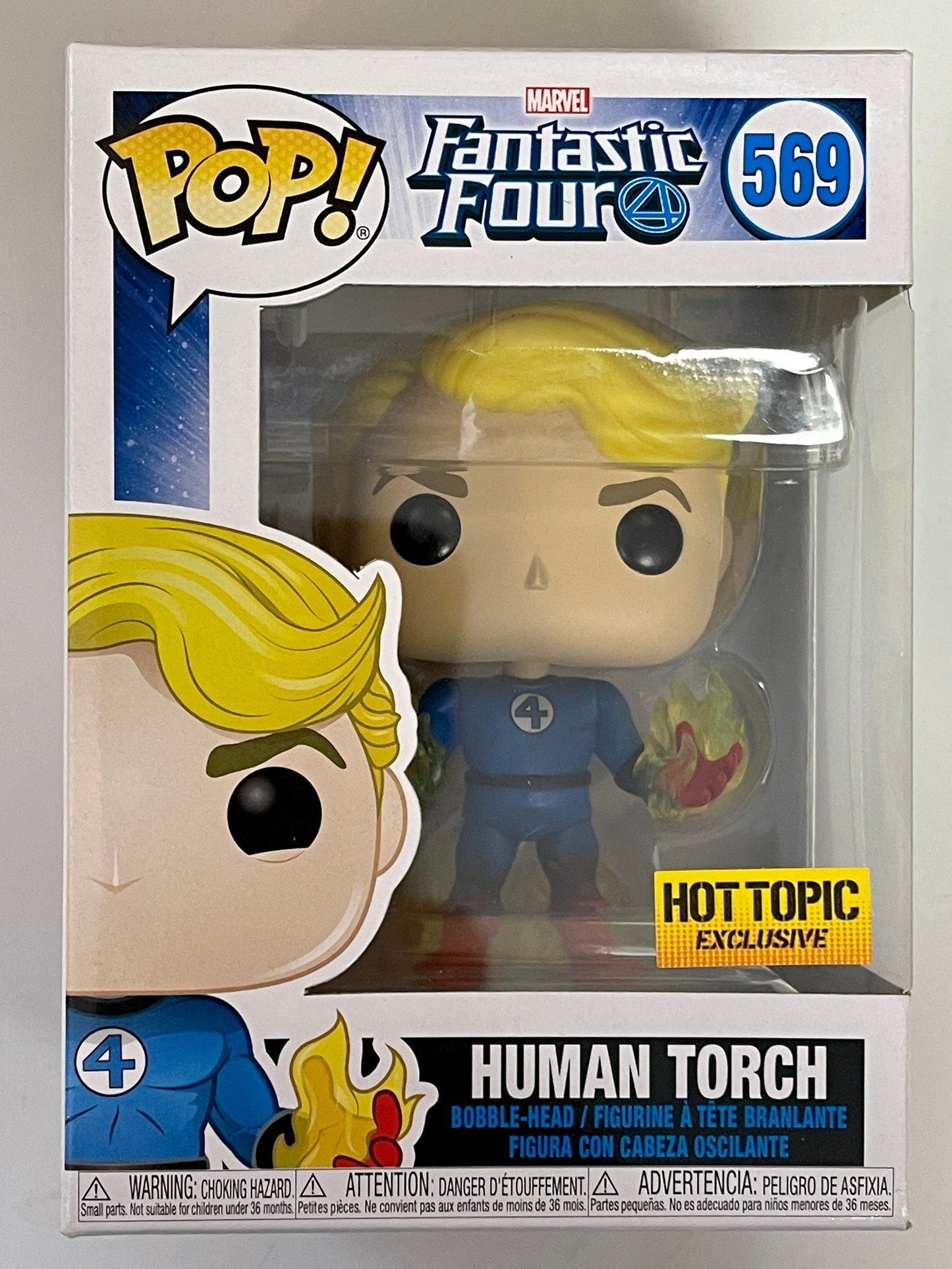 Marvel Funko Pop! - Human Torch #569 Fantastic Four Johnny Storm 2019 Vaulted HT Exclusive