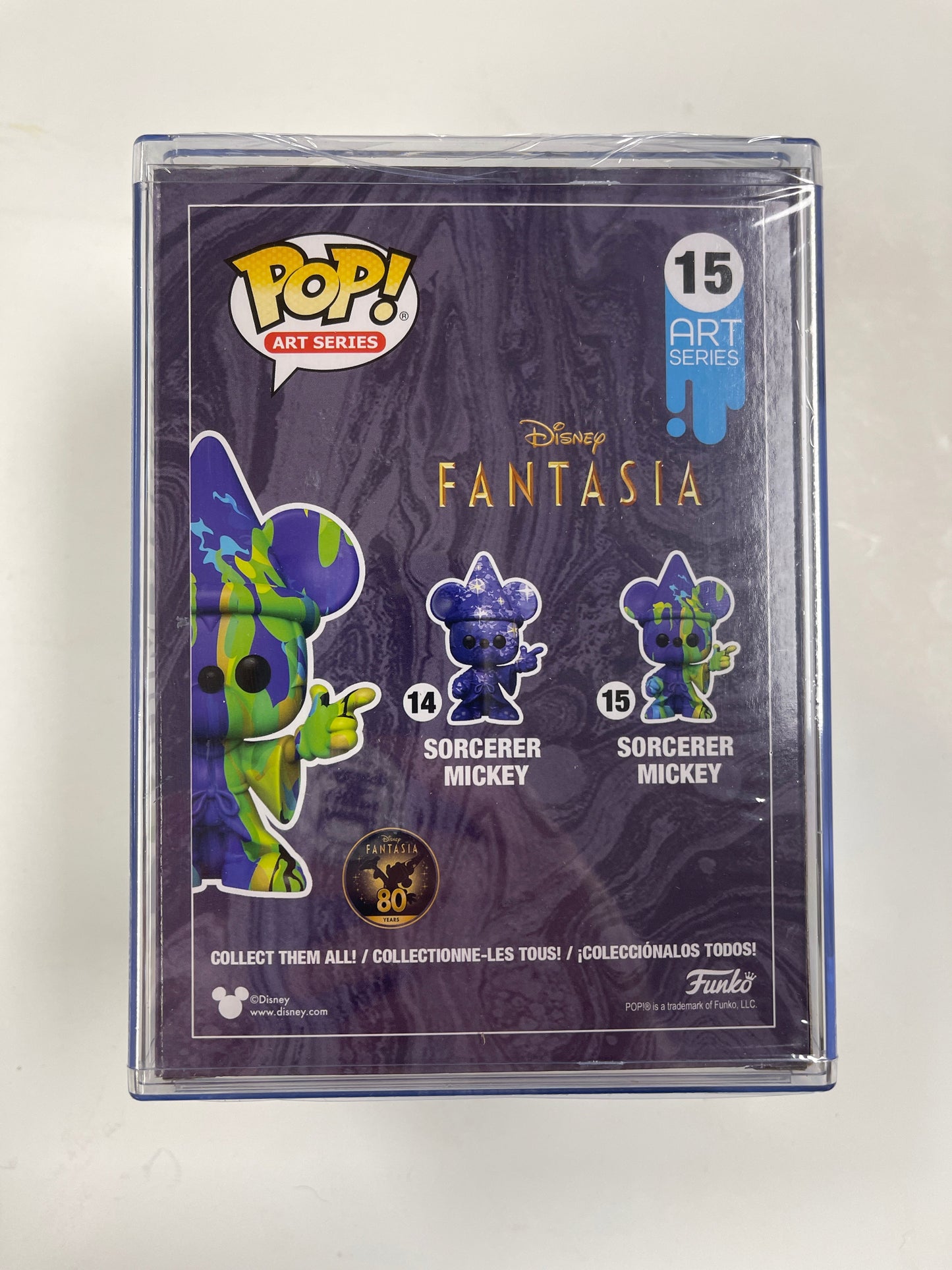 Disney Funko Pop! - Sorcerer Mickey #15 Art Series Fantasia 80th Anniversary W/ Hard Protector