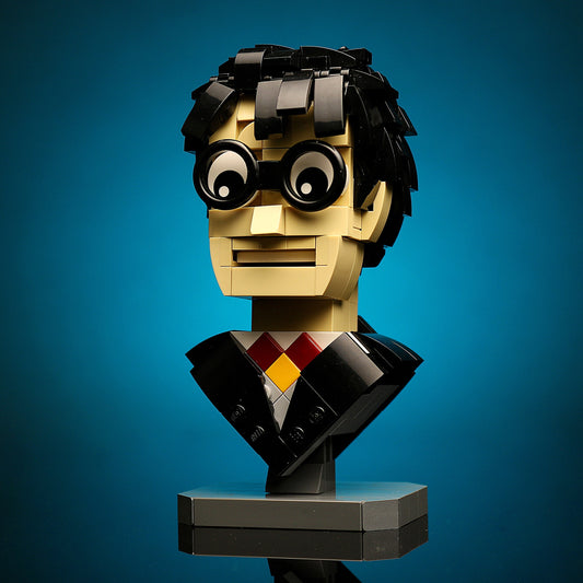 Harry Potter Lego Set - Harry Potter Bust MOC made using LEGO parts