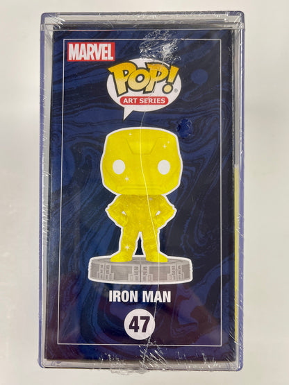 Marvel Funko Pop! - Iron Man (Yellow) #47 Infinity Saga Art Series In Hard Stack
