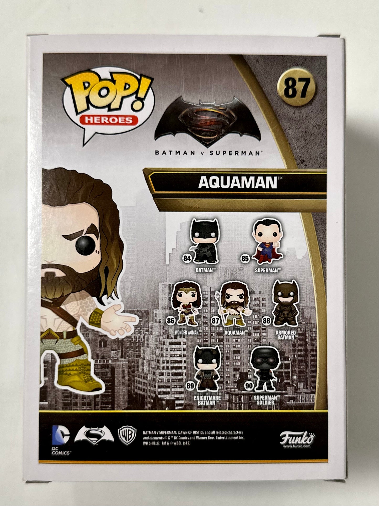 DC Funko Pop! - Aquaman #87 Batman V Superman 2015 Vaulted Jason Momoa