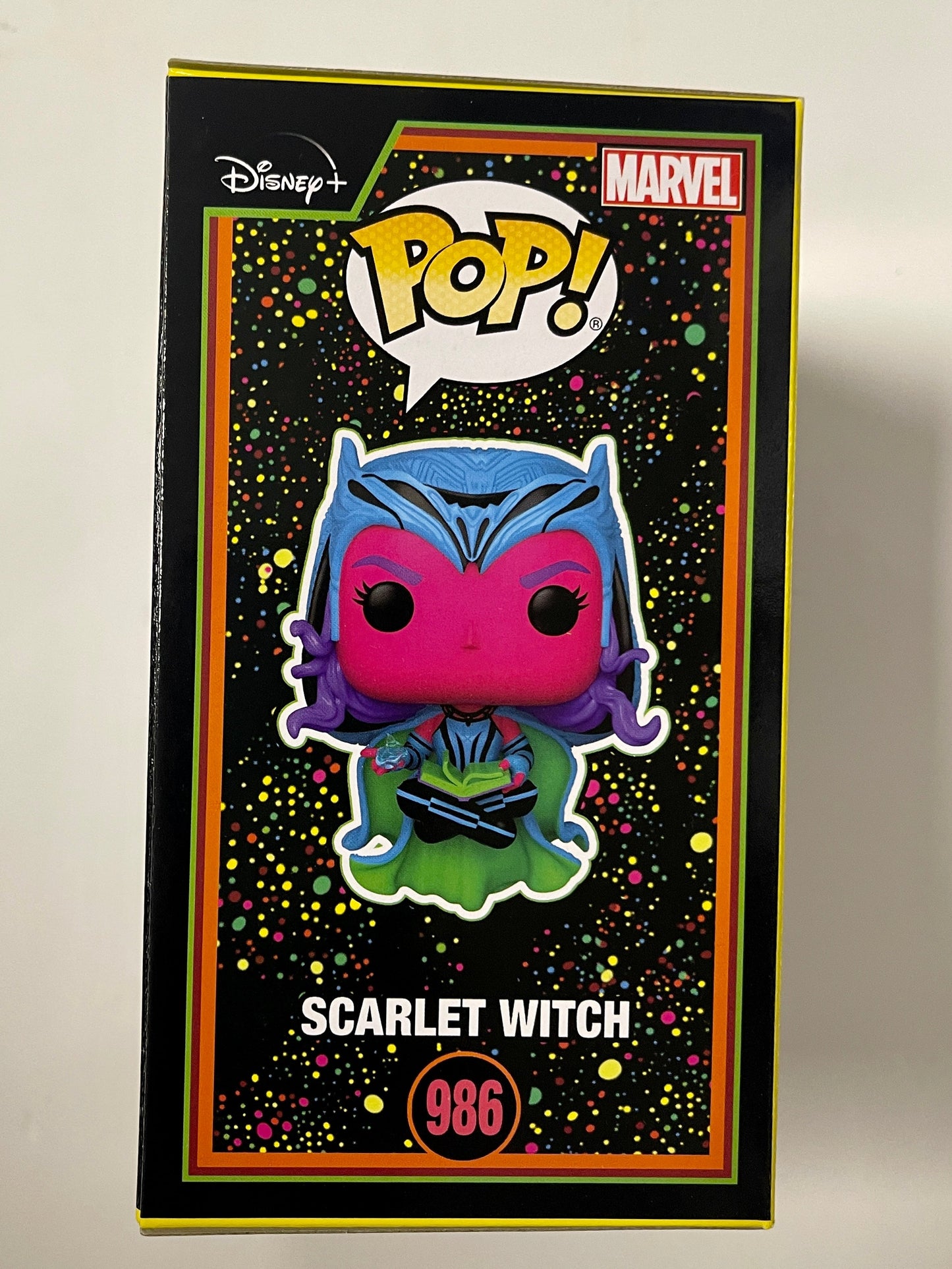 Marvel Funko Pop! - Scarlet Witch Levitating #986 WandaVision 2022 Exclusive Black Light