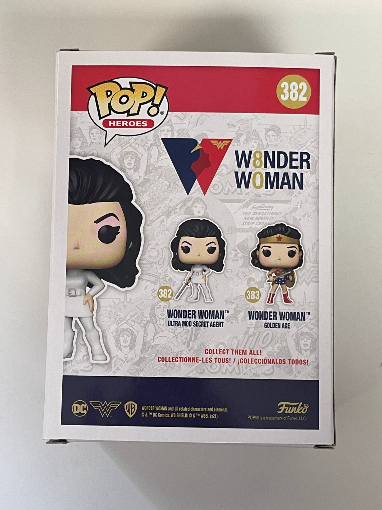 DC Funko Pop! - Wonder Woman (Ultra Mod Super Agent) #382 WW 80th Anniversary