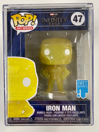 Marvel Funko Pop! - Iron Man (Yellow) #47 Infinity Saga Art Series In Hard Stack
