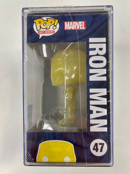 Marvel Funko Pop! - Iron Man (Yellow) #47 Infinity Saga Art Series In Hard Stack