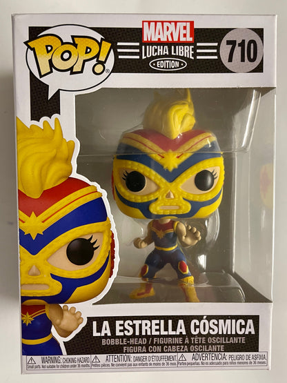 Marvel Funko Pop! - La Estrella Cosmica #710 Lucha Libre Edition 2021 Captain
