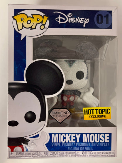 Disney Funko Pop! - Mickey Mouse #01 Hot Topic 2017 Vaulted Exclusive Diamond