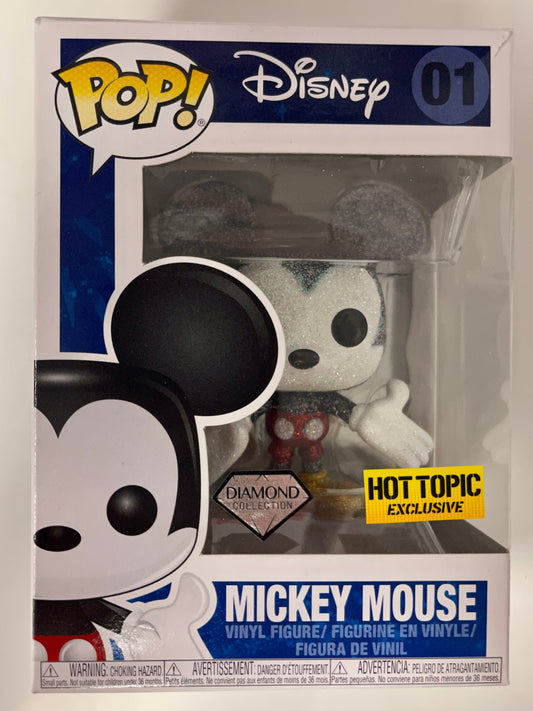Disney Funko Pop! - Mickey Mouse #01 Hot Topic 2017 Vaulted Exclusive Diamond