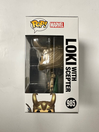 Marvel Funko Pop! - Loki With Scepter #985 Avengers Glow In Dark EE 2022 Exclusive