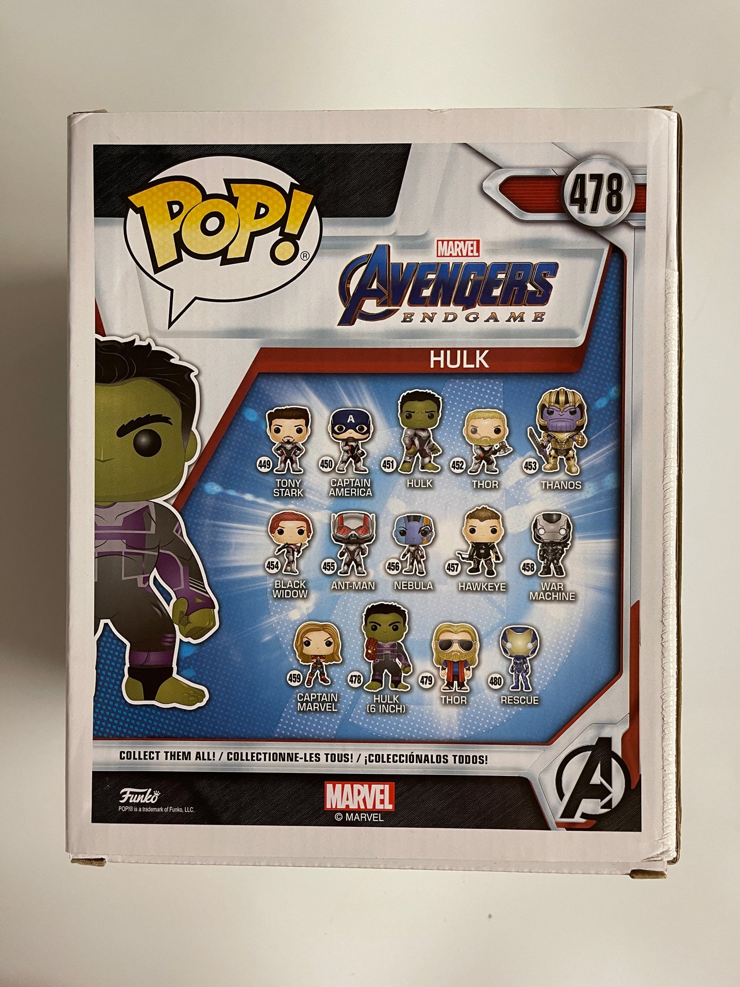 Marvel Funko Pop! - 6" Hulk With Nano Gauntlet #478 Avengers Endgame 2019