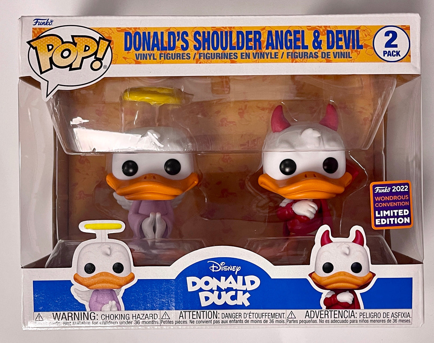 Disney Funko Pop! Set - Donald’s Shoulder Angel & Devil 2-Pack Wonderous Con Exclusive