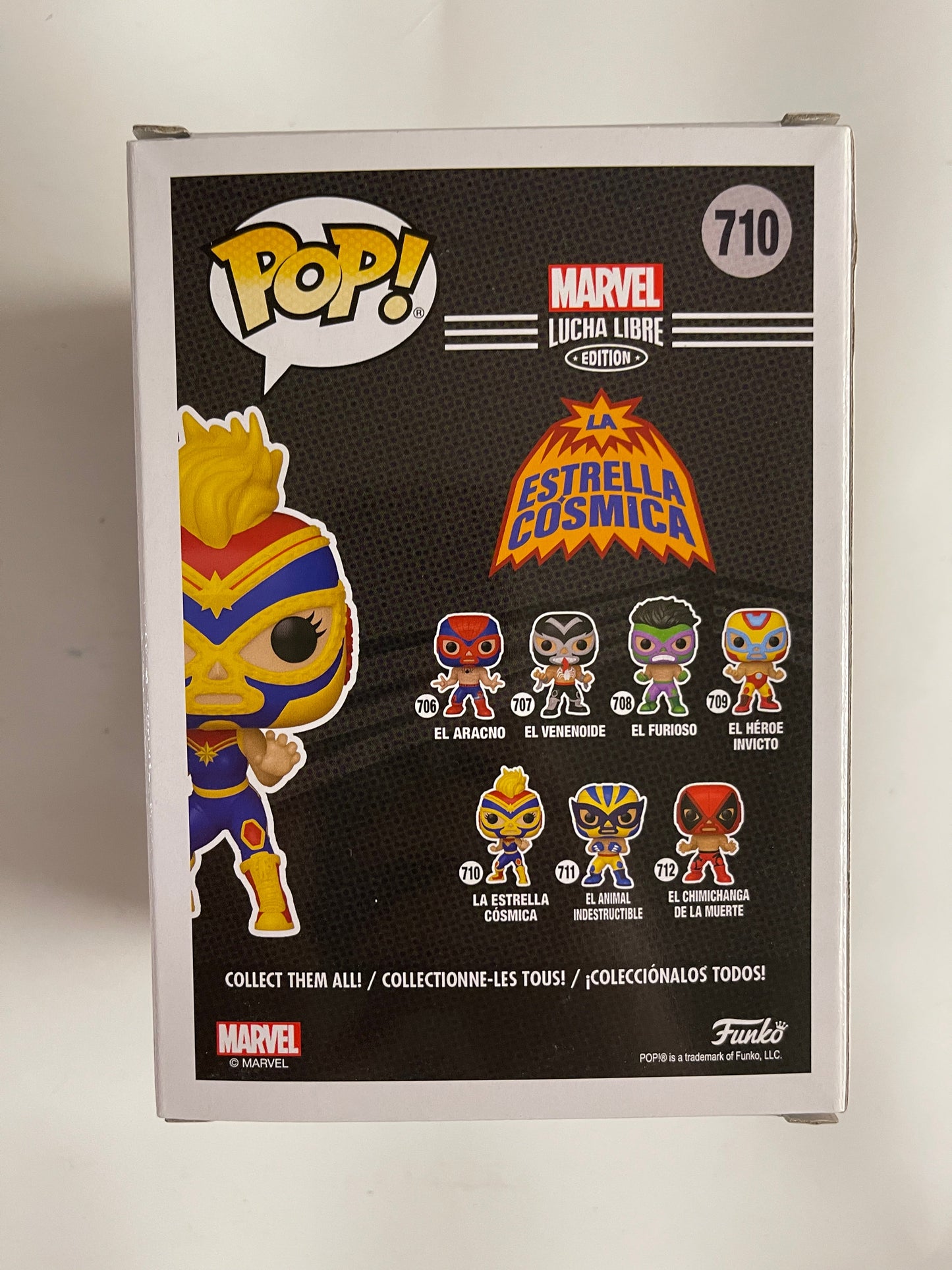Marvel Funko Pop! - La Estrella Cosmica #710 Lucha Libre Edition 2021 Captain