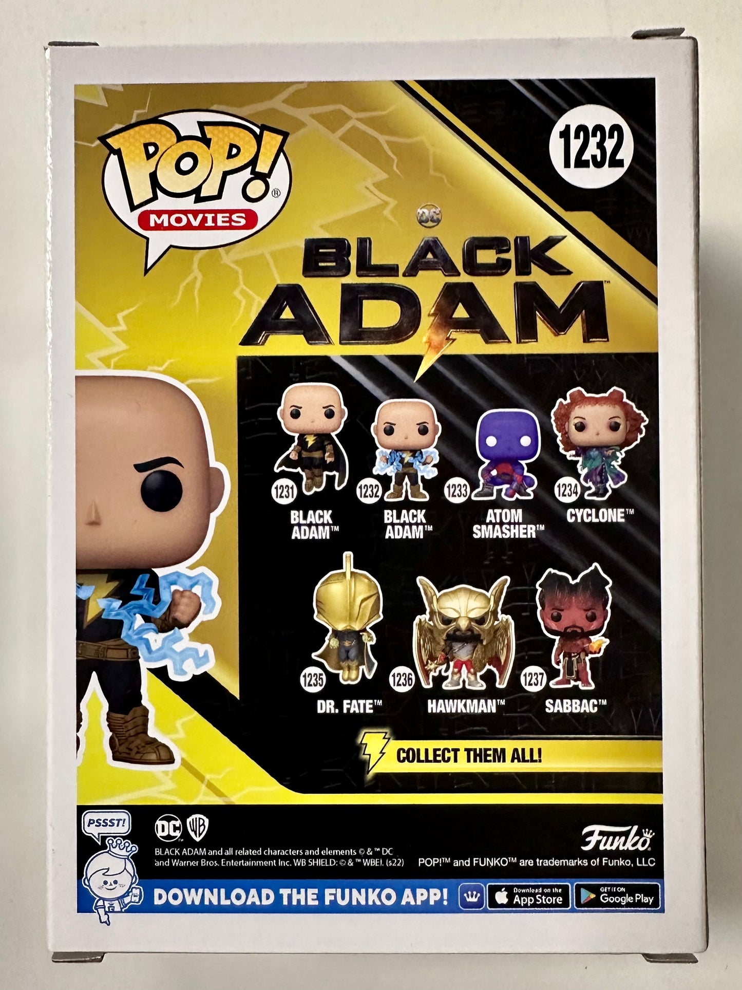 DC Funko Pop! - Black Adam #1232 DCEU Dwayne Rock Johnson Glow Chase