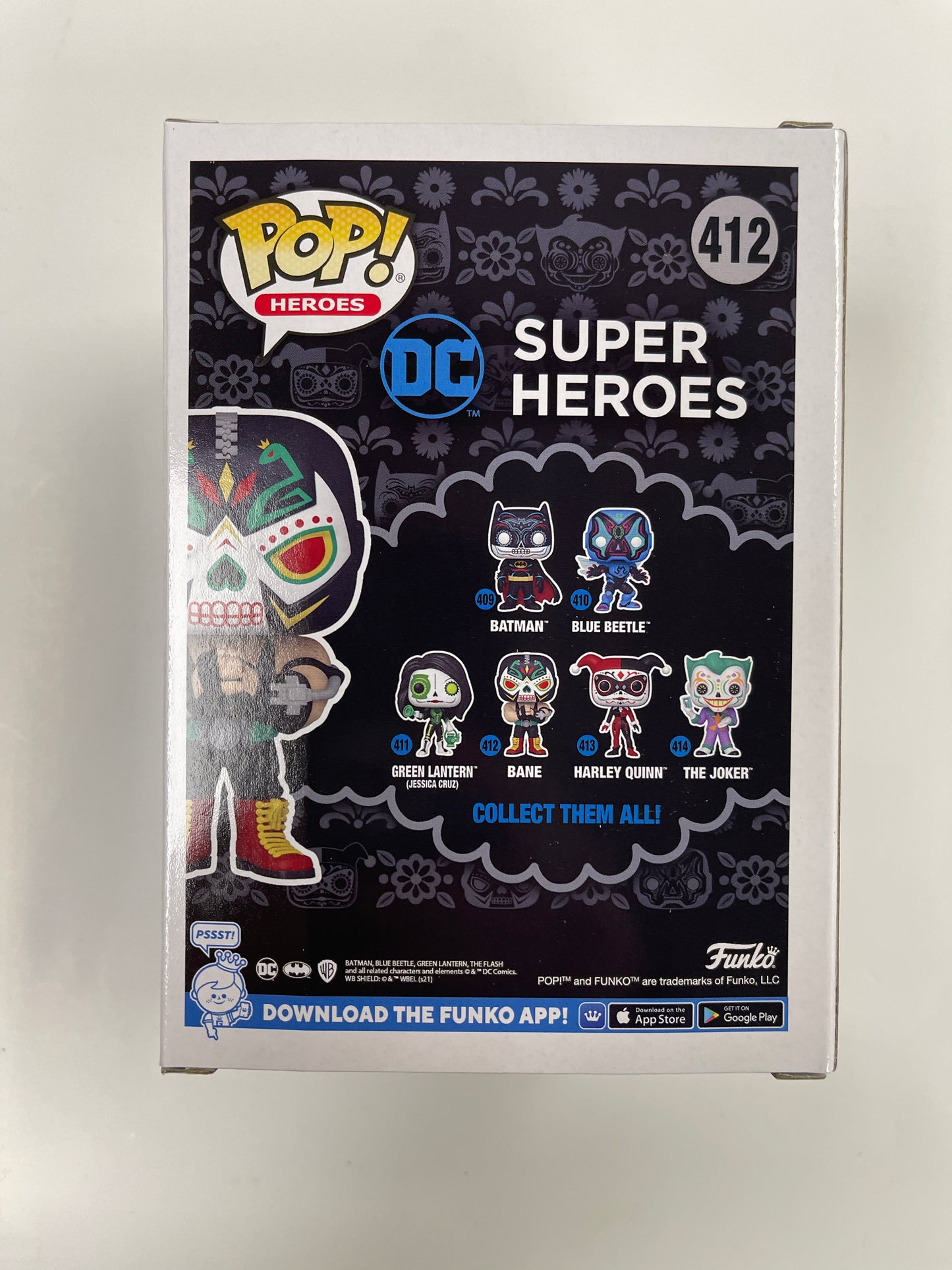 DC Funko Pop! - Dia De Los Muertos Bane #412 Day Of The Dead Glow EE Exclusive