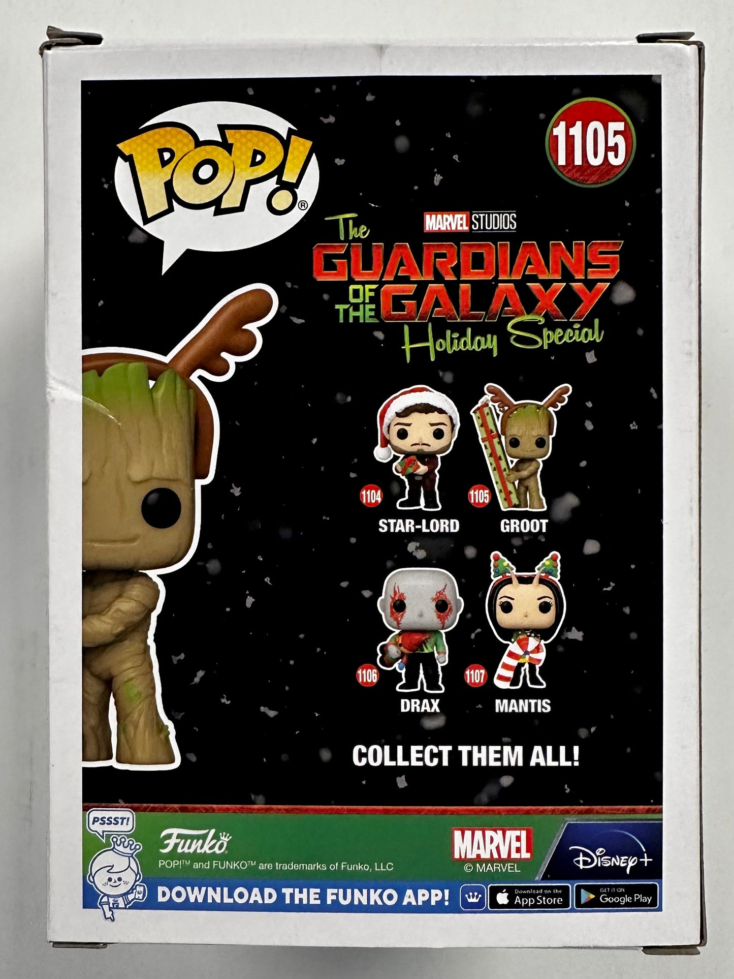 Marvel Funko Pop! - Groot W/ Present #1105 Guardians Of The Galaxy Holiday Special 2022