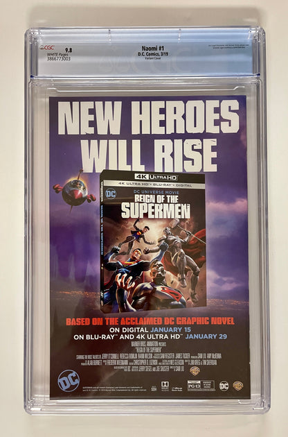 Naomi #1 CGC Graded 9.8 Emanuela Lupacchino Variant DC Wonder Comics 2019 1st App of Naomi Mcduffie