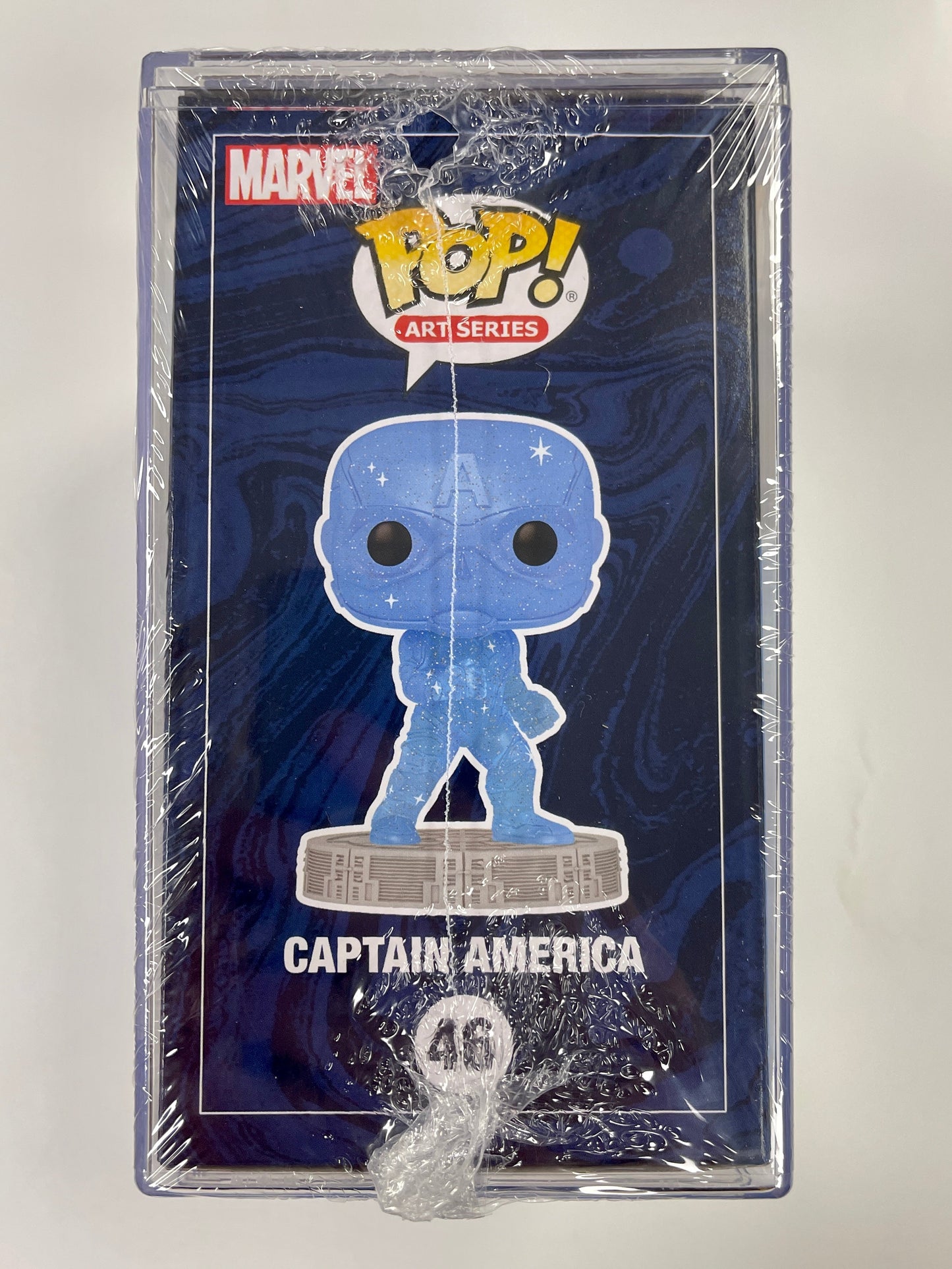 Marvel Funko Pop! - Captain America (Blue) #46 Infinity Saga Art Series in Hard Stack
