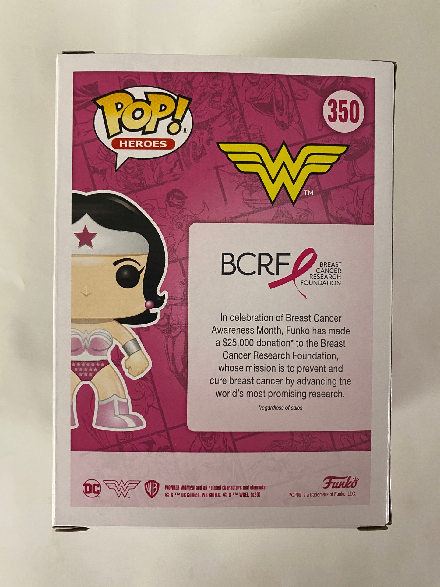 DC Funko Pop! - Pink Wonder Woman #350 BCRF Breast Cancer Awareness