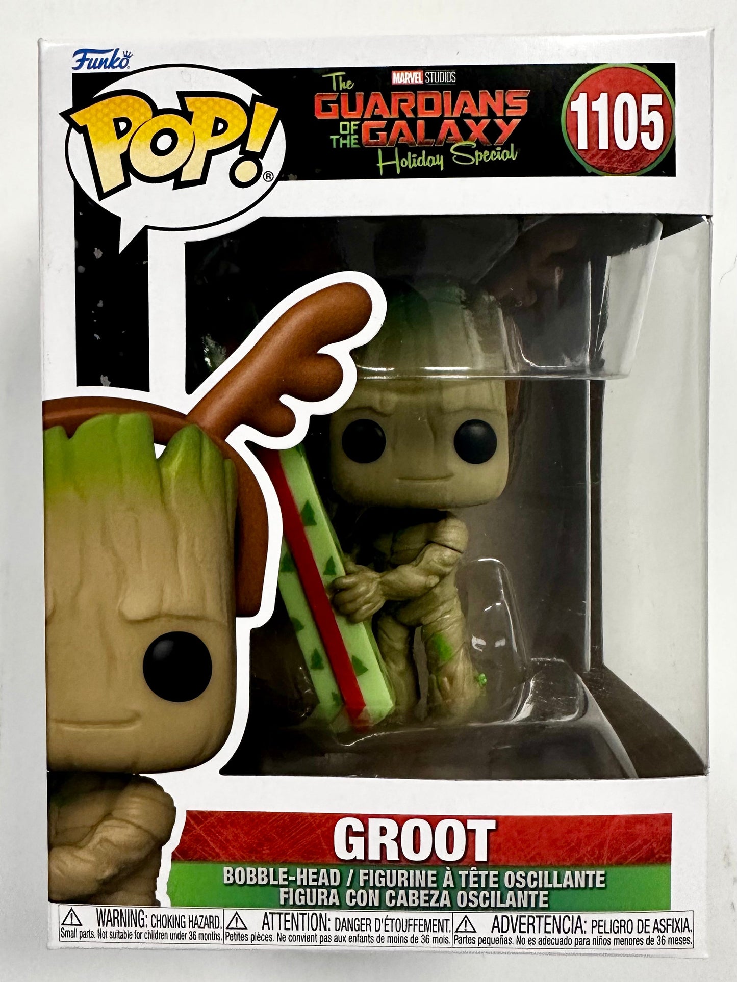 Marvel Funko Pop! - Groot W/ Present #1105 Guardians Of The Galaxy Holiday Special 2022