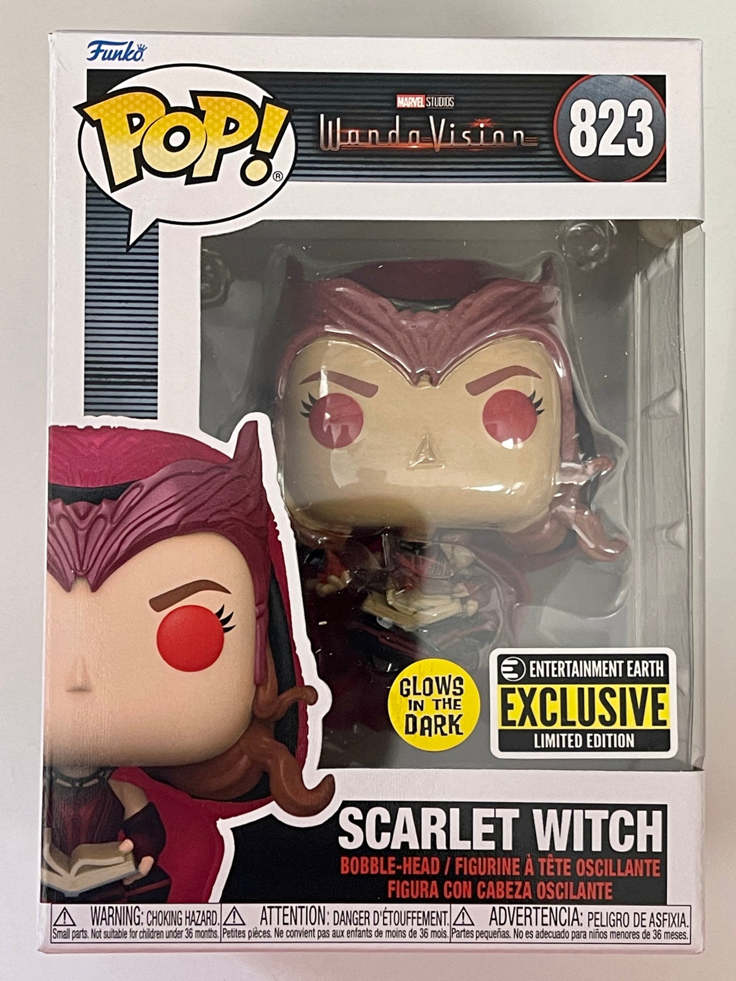 Marvel Funko Pop! - Scarlet Witch Levitating #823 WandaVision 2022 Exclusive Glow