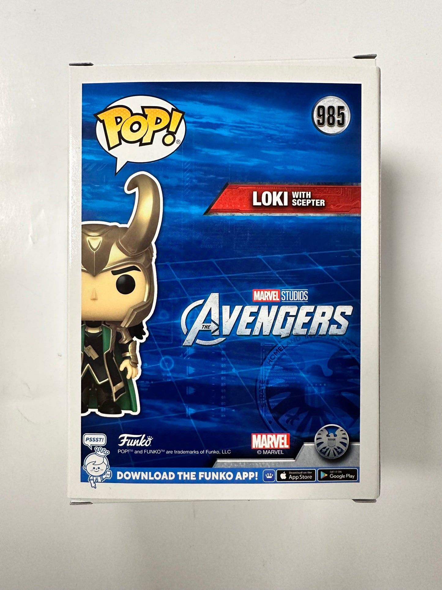 Marvel Funko Pop! - Loki With Scepter #985 Avengers Glow In Dark EE 2022 Exclusive