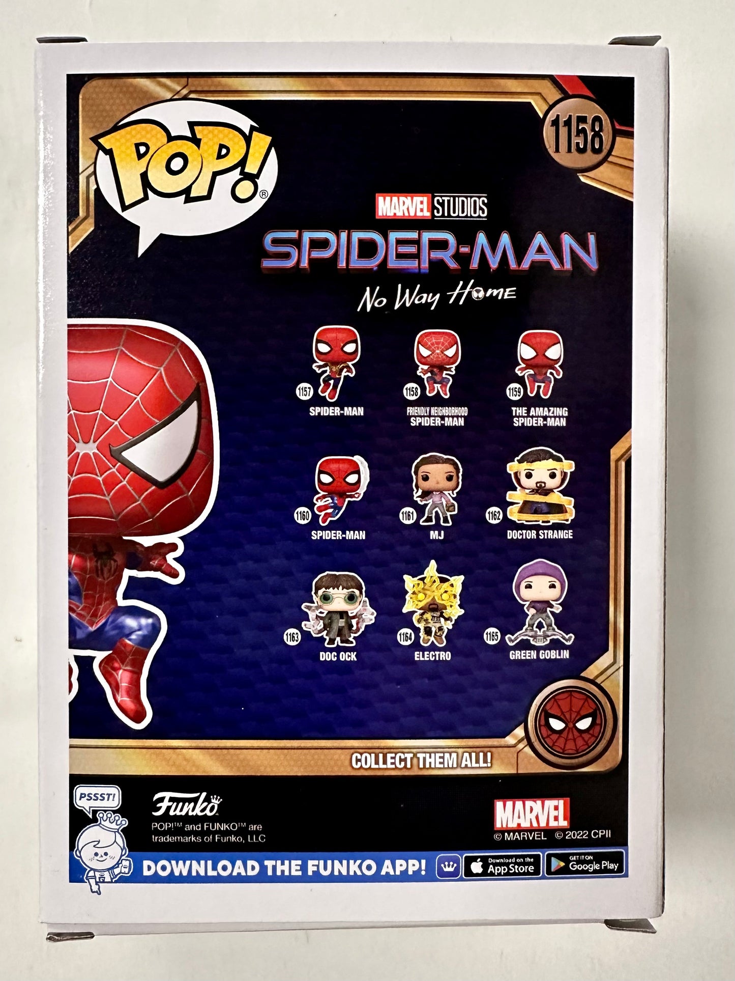 Marvel Funko Pop! - Metallic Friendly Neighborhood Spider-Man #1158 No Way Home 2022 Exclusive
