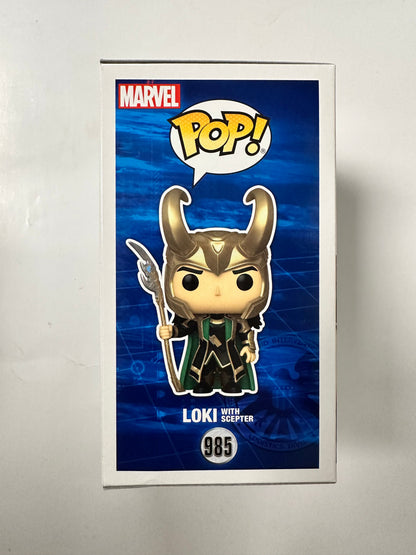 Marvel Funko Pop! - Loki With Scepter #985 Avengers Glow In Dark EE 2022 Exclusive