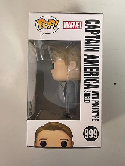 Marvel Funko Pop! - Captain America With Prototype Shield #999 The First Avenger EE Exclusive 2022
