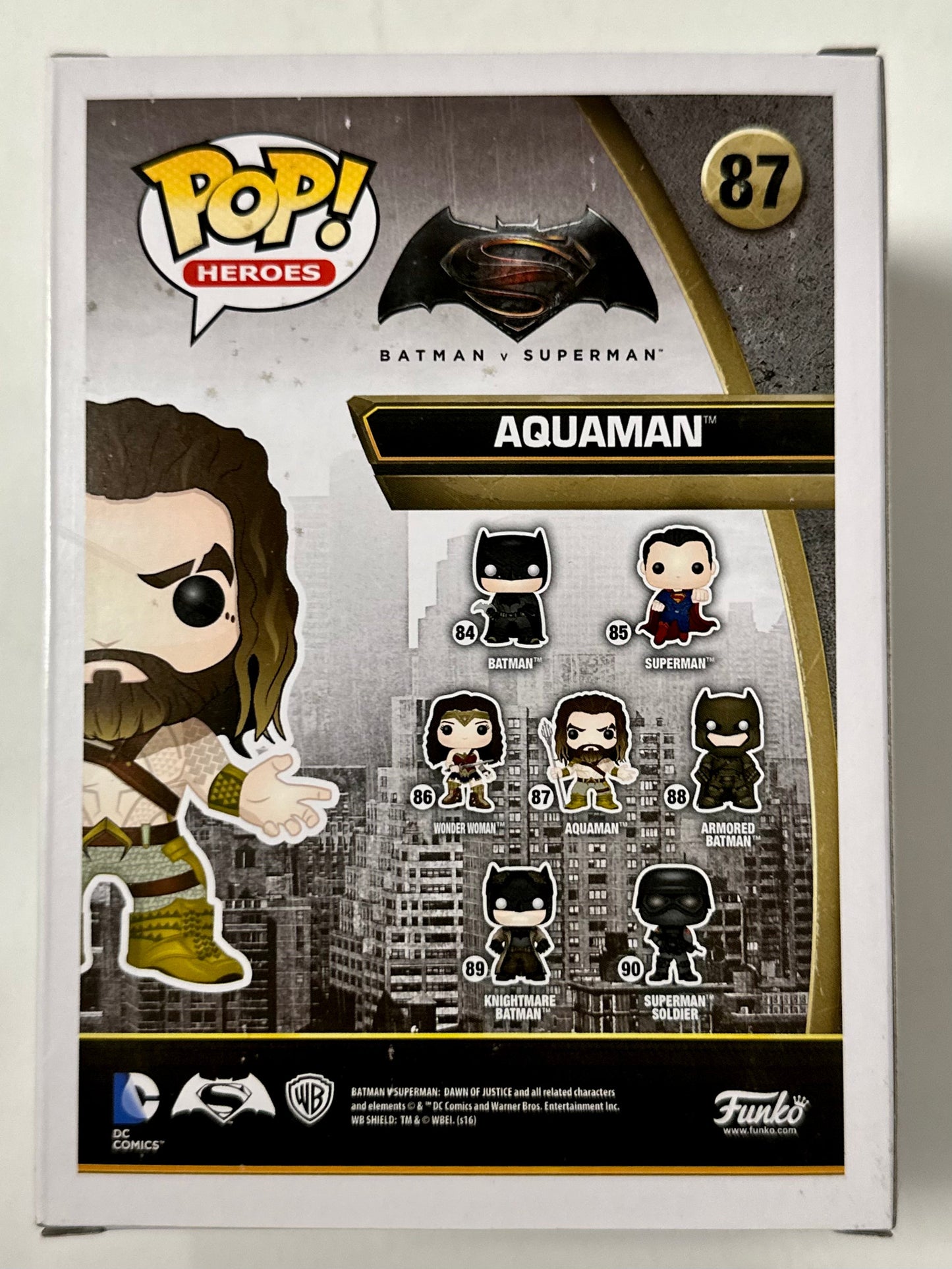 DC Funko Pop! - Patina Aquaman #87 Batman V Superman 2015 Vaulted Exclusive