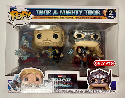 Marvel Funko Pop! Set - Thor & Mighty Thor 2-Pack MCU Love & Thunder 2022 Target Exclusive