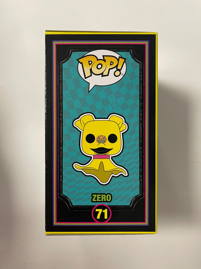 Disney Funko Pop! - Jacks Dog Zero #71 Nightmare Before Christmas 2022 Black Light