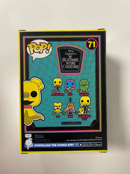 Disney Funko Pop! - Jacks Dog Zero #71 Nightmare Before Christmas 2022 Black Light